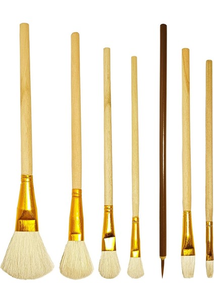 7'li Paket Boyama Fırçaları, Seramik Sır Fırçası, Suluboya Yün Boya Fırçası Seti, Seramik Araçları, Öğrenciler ve Yetişkinler Için Uygundur (Yurt Dışından)