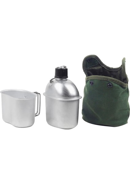 Açık Hava Matarası Tencere Seti 0.9l Matara Bardak Taşınabilir Su Şişesi Tutma Saplı Bardak Açık Hava Kamp Yürüyüşü Için (Yurt Dışından)