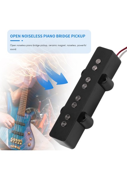 Pro Electric Bass Açık Tip Sessiz Köprü Manyetiği 4 Telli Caz Bas Gitarlar Için Jb Stili, Siyah 95X18.3 mm (Yurt Dışından) indirimleri