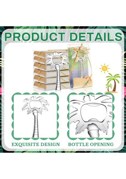 Düğün Davetiyesi, Misafir Hediyeleri, Düğün Hediyeleri, Hediyelik Eşyalar ve Altın Kaplamalı 10 Adet Hindistan Cevizi Ağacı Şişe Açacağı (Yurt Dışından)