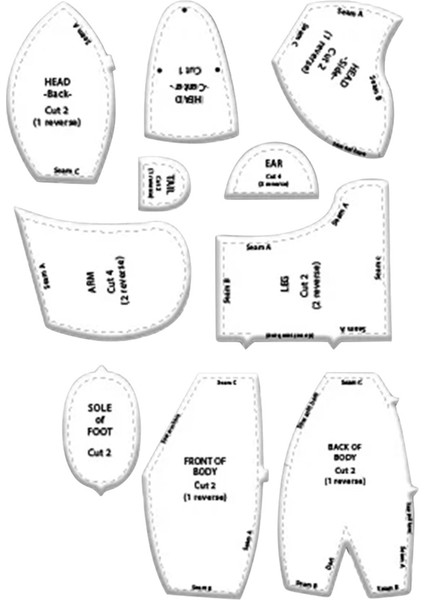 Hafıza Ayı Şablon Cetvel Seti, 10 Parça Hafıza Ayı Şablon Cetvel Seti, 15 Inçlik Ayı Şablonuna Uygun (Yurt Dışından) fırsatları