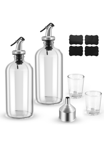 16 Oz Cam Ağız Gargarası Dağıtıcısı, Dökme Ağızlı Huni ve Etiketler, Yeniden Kullanılabilir Ağız Gargarası Şişeleri ve Kapları (Yurt Dışından) fiyatları