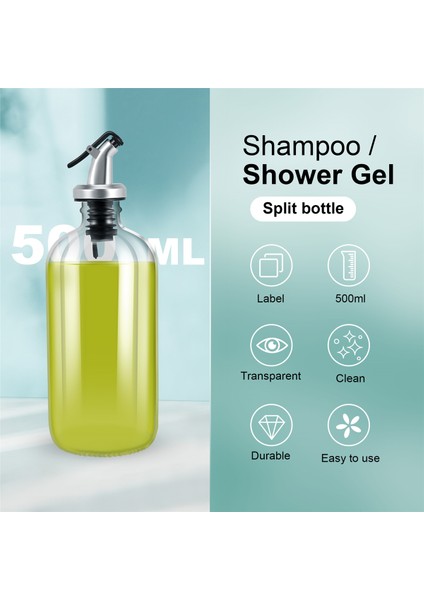 16 Oz Cam Ağız Gargarası Dağıtıcısı, Dökme Ağızlı Huni ve Etiketler, Yeniden Kullanılabilir Ağız Gargarası Şişeleri ve Kapları (Yurt Dışından) fırsatları