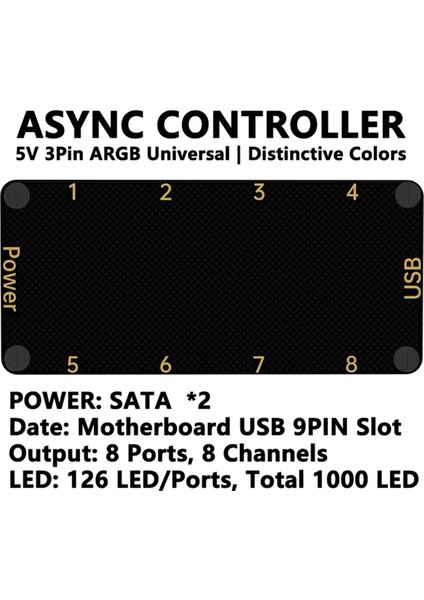 Signalrgb Openrgb Evrensel 8 Port 5 V 3 Pinli Argb Eşzamansız Kontrol Cihazı Hub Bilgisayar Pc Kasası Soğutma Fanları Işık Şeridi (Yurt Dışından) indirimleri