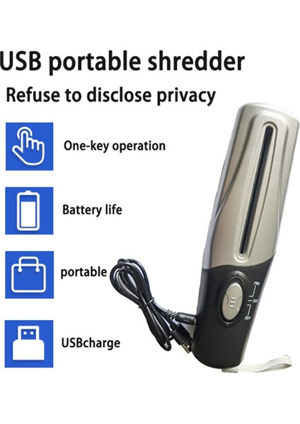 USB Taşınabilir Kağıt Öğütücü Çok Işlevli Mini Elektrikli Kağıt Öğütücü Belge Şerit Kesici Ofis Kırtasiye (Yurt Dışından) indirimleri