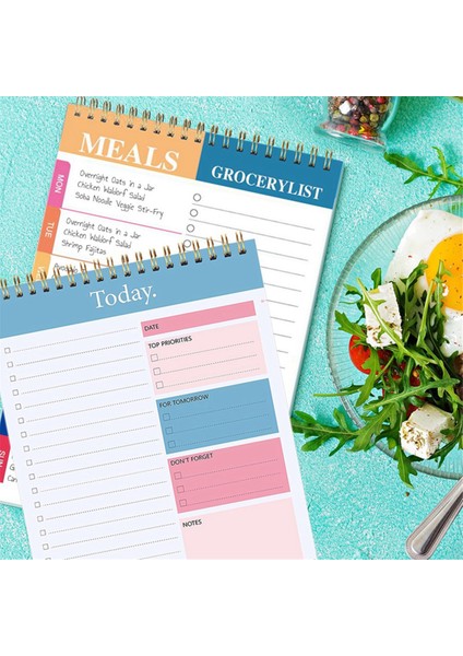 Parça Yapılacaklar Listesi Not Defteri Planlayıcı Not Defteri, 5,6 x 8,5 Inç Haftalık Planlayıcı Günlük Görev Defteri Verimlilik Notu Düzenleyici (Yurt Dışından) indirimleri