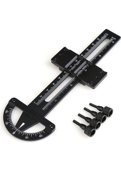 Metal Amortisör Cetveli Amortisör Senkronizörü Rc Araba Aleti Menzili 12 cm 1/8 1/10 1/12 1/16 1/18 1/24 Rc Araba, Siyah (Yurt Dışından)