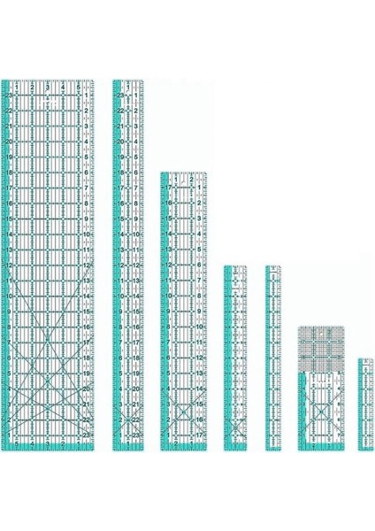 Kapitone Cetvelleri, 7 Dikiş Cetveli, Kapitone Şablonları, Kapitone Malzemeleri, Akrilik Cetveller, Kumaş Kesme Cetveli (Yurt Dışından)