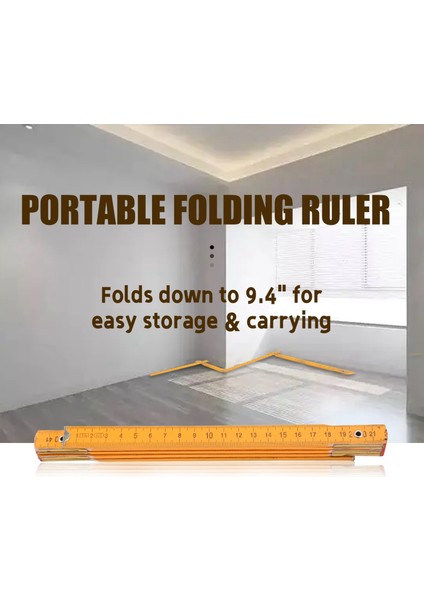 Taşınabilir Marangoz Ahşap Katlanır Cetvel 100 Cm/39 Inç (Yurt Dışından) modelleri