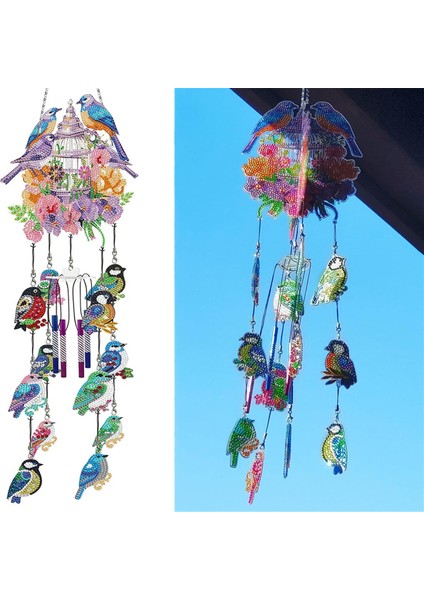 Kendin Yap Noktalı Elmas Sanat Resim Rüzgar Çanı Seti, Üç Boyutlu Rüya Güneş Yakalayıcıları Elmas Nokta Resimleri C (Yurt Dışından) fiyatları