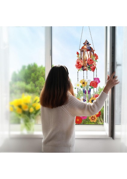 Kendin Yap Noktalı Elmas Sanat Resim Rüzgar Çanı Seti, Üç Boyutlu Rüya Güneş Yakalayıcıları Elmas Nokta Resimleri C (Yurt Dışından) modelleri