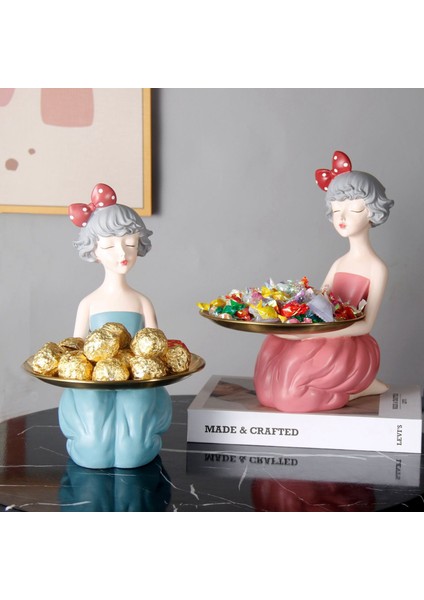 Heykelcik Süsleme Balon Kız Heykelcik Nordic Ins Yaratıcı Reçine Oturma Odası Giriş Anahtarı Küçük Nesneler Depolama Dekor B (Yurt Dışından) modelleri