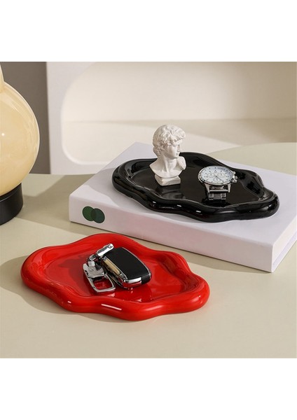 Seramik Mücevher Tepsisi Yüzük Anahtar Biblo Bulut Şekli Dekor Mücevher Tabak Tutucu Yatak Odası Dekoru Estetik Hediye B (Yurt Dışından) modelleri