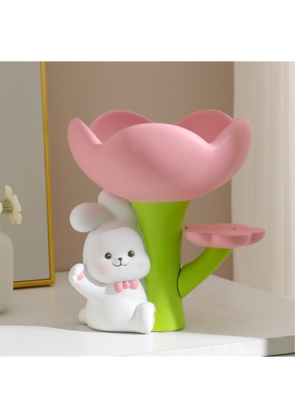 Sevimli Tavşan Çiçek Giriş Anahtar Saklama Tepsisi Ev Dekoru Tavşan Heykeli Mücevher Kase Hayvan Anahtar Tutucu Masa Tepsisi (Yurt Dışından) fiyatları