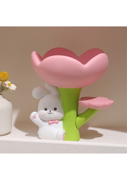 Sevimli Tavşan Çiçek Giriş Anahtar Saklama Tepsisi Ev Dekoru Tavşan Heykeli Mücevher Kase Hayvan Anahtar Tutucu Masa Tepsisi (Yurt Dışından) modelleri