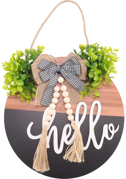 Hoş Geldiniz Kapı Işareti/rustik Ev Dekoru Ön Kapı Yatak Odası Ahşap Asılı Duvar Kaideleri Rustik Ahşap Boncuklu Siyah (Yurt Dışından) fiyatları