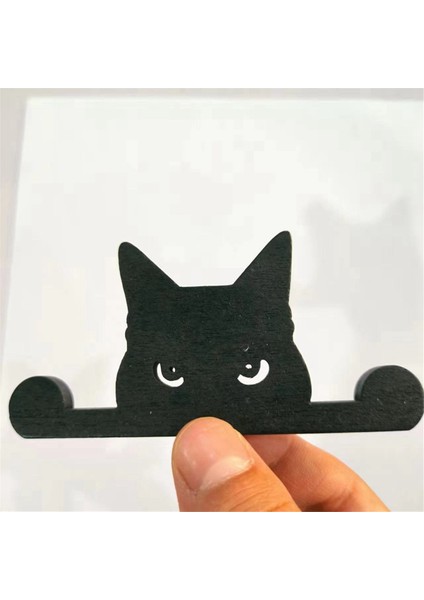 Ahşap Bahçe Sanat Dekoru Bahçe Kedi Heykeli, Kedi Heykeli Dekorasyonu Açık Bahçe Süsleri Siluet Dekor Kedi Hediyeleri Stil 2 (Yurt Dışından)