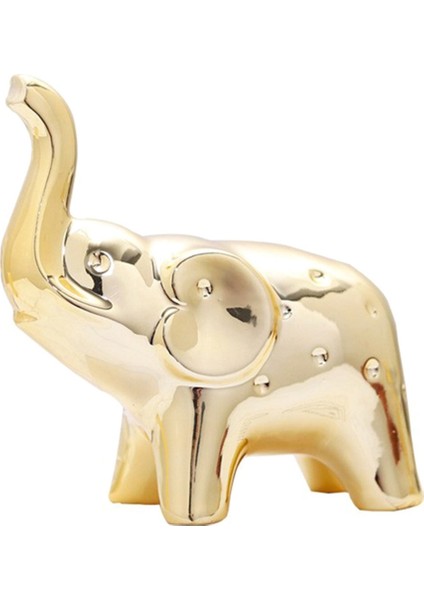 Çift Altın Fil Heykeli Ev Dekorasyonu, Modern Stil Figürler, Oturma Odası Masaüstü Için Heykel, Seramik Süsler (Yurt Dışından) fırsatları