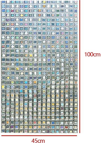 Gökkuşağı Dekoratif Cam Filmi Renkli Statik Kendinden Yapışkanlı Sarılmak Cam Çıkartmalar 3D Mozaik Gizlilik Cam Folyo (Yurt Dışından) fiyatları