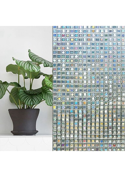 Gökkuşağı Dekoratif Cam Filmi Renkli Statik Kendinden Yapışkanlı Sarılmak Cam Çıkartmalar 3D Mozaik Gizlilik Cam Folyo (Yurt Dışından) fırsatları