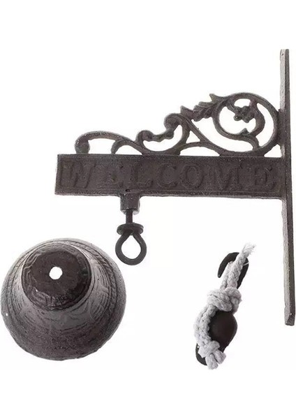 Vintage Bahçe Antika Kapı Zili, Vintage Büyük Döküm Demir Duvara Monte Metal Kapı Zili, Çiftlik Evi Dekorasyonu Için Uygun, A (Yurt Dışından) indirimleri