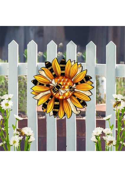 Bal Arısı Festivali Pastoral Stil Arı Ayçiçeği Çiçek Ahşap Tabela Ev Veranda Dekorasyonu Ahşap Tabela Pencere Kolye (Yurt Dışından) modelleri