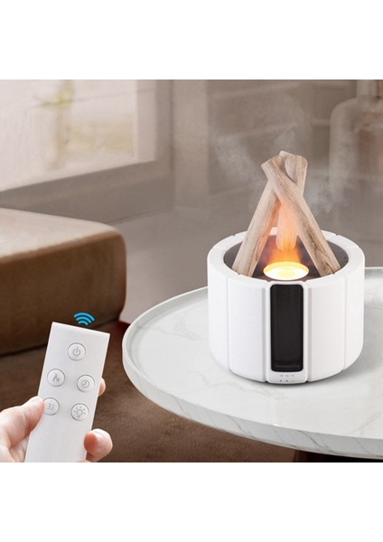 Kamp Ateşi Aromaterapi Makinesi Ev Aromaterapi Makinesi Uçucu Yağ Aromaterapi Alev Nemlendirici Ev Deco Siyah (Yurt Dışından) modelleri