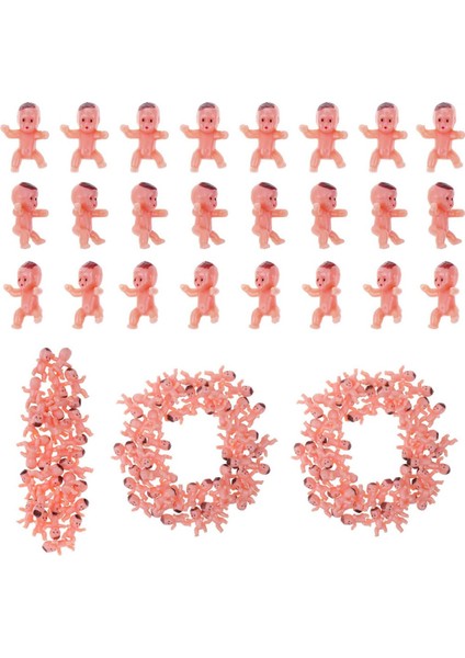 100 Adet Mini Plastik Bebekler Minik Plastik Bebekler Küçük Bebek Kral Kek Bebekler Buz Küpleri Bebek Duş Oyunu (Yurt Dışından)