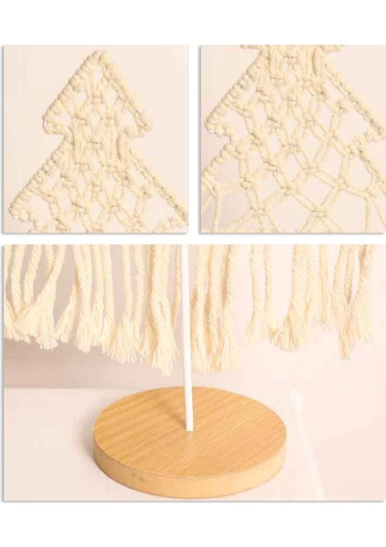 Makrome El Dokuma Mini Yılbaşı Ağacı Süsleri Bohemia Sanat Püskül, Boho Düğün Masa Dekorasyonu, Noel Hediyesi (Yurt Dışından) modelleri