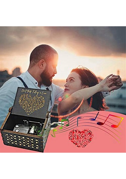 Aşık Olmadan Edemem Ahşap Müzik Kutusu, Antika Kazınmış Müzik Kutuları Aşk Için Bir Ahşap Müzik Kutusu (Yurt Dışından) modelleri