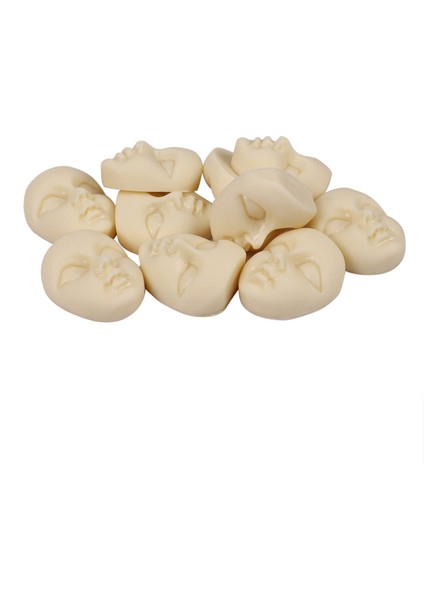 10 Adet Mini Maskeler Reçine Maskesi Flatback Cabochon Bej Kız Yüz Flatback Scrapbooking Diy Saç Yay Merkezi El Sanatları Yapımı (Yurt Dışından)