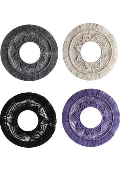 Ins Makrome Ayna Dekorasyon Koyu Stil Ev Dekorasyon Bohem Dokuma El Yapımı Duvar Goblen (Siyah) (Yurt Dışından) indirimleri