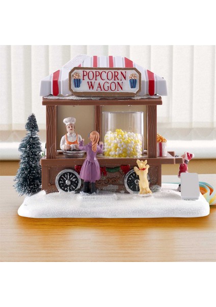 LED Işıklı Noel Köyü Evleri Çok Renkli Müzikli Noel Tatil Köyü Noel Köyü Patlamış Mısır Evi (Yurt Dışından) indirimleri