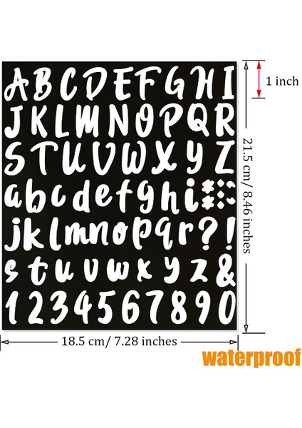 720 Parça 10 Yaprak Kendinden Yapışkanlı Vinil Etiket, Posta Kutusu Için Alfabe Harf Numarası Çıkartmaları, Kapı (Beyaz, 1 Inç) (Yurt Dışından) fiyatları