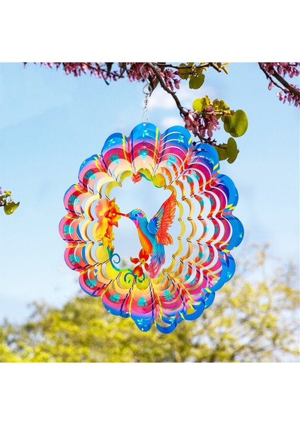 12 Inç Kuş Rüzgar Döndürücü Metal 3D Dönen Rüzgar Çanları Lüks Sanat Bahçe Asılı Açık Hava Dekorasyonu (Yurt Dışından) fiyatları