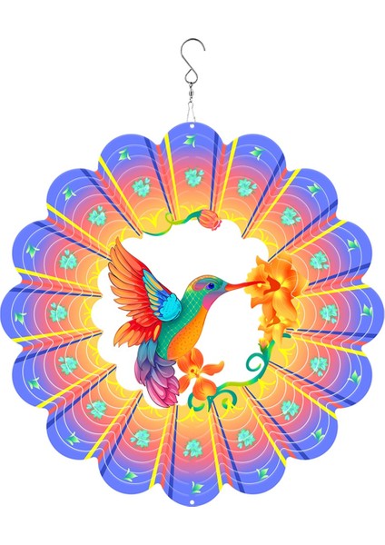 12 Inç Kuş Rüzgar Döndürücü Metal 3D Dönen Rüzgar Çanları Lüks Sanat Bahçe Asılı Açık Hava Dekorasyonu (Yurt Dışından) modelleri