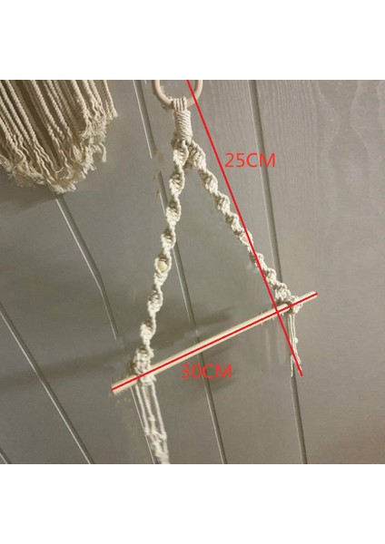 Iskandinav Duvar Askılı Ahşap Çubuk Giymek Için Yatak Odası Oturma Odası Süslemesi El Örgüsü Ev Dekoru (Yurt Dışından) fırsatları