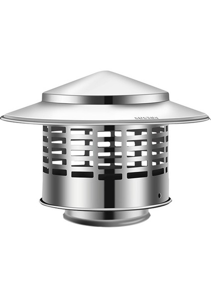 Yuvarlak Baca Başlığı Paslanmaz Çelik Konik Üst Baca Başlığı Ekranlı Dış Çatı Şömine Ekran Kapağı A (Yurt Dışından)