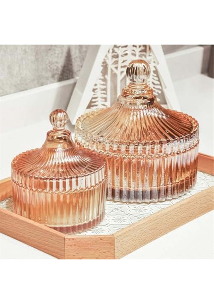 Kapaklı Dekoratif Cam Kavanozlar Kapaklı Kristal Cam Saklama Kabı Qtip Tutucu Vanity Bidon Kavanoz Banyo Düzenleyici (Yurt Dışından) fiyatları