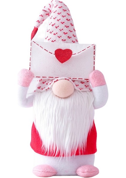 Isveç Tomte Sevgililer Günü Süslemeleri Iskandinav Gnome Tomte Nisse Peluş El Yapımı Zarf Aşk Tatil Malzemeleri-A (Yurt Dışından)