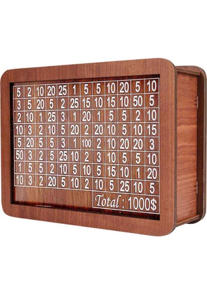 Yetişkin Çocuklar Için Ahşap Kuma, Sayaçlı Kuma, Para Biriktirme Kutusu, Sayma Özellikli Tekrar Kullanılabilir Kuma Target-A (Yurt Dışından)