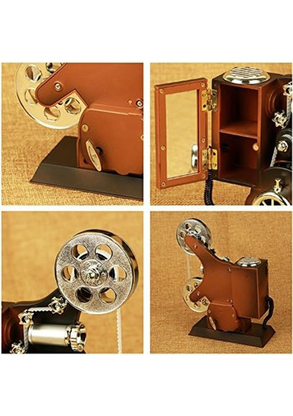 Film Projektör Müzik Kutusu, Mini Antika Vintage El Sanatları Müzik Kutusu Doğum Günü Ev/ofis/çalışma Odası Dekoru Için Melodi Çalar (Yurt Dışından) fırsatları