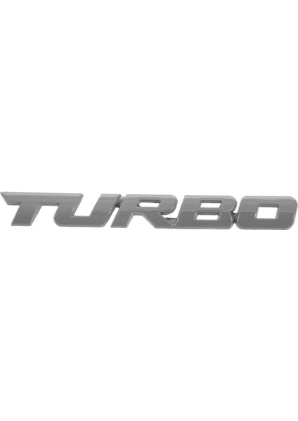 Turbo Evrensel Araba Motosiklet Oto 3D Metal Amblem Rozet Çıkartması Etiket, Gümüş (Yurt Dışından)