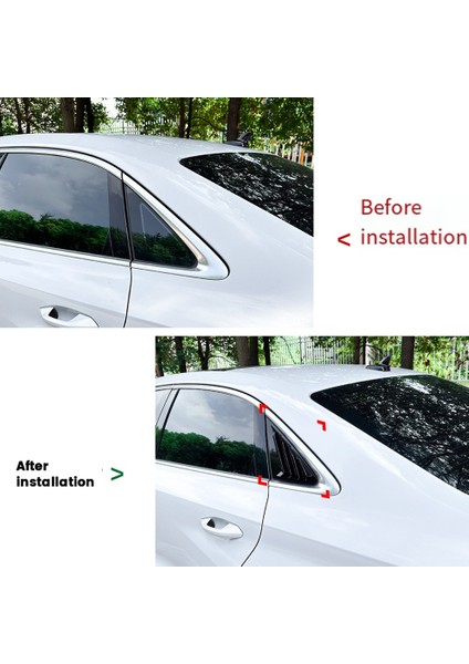 Araba Arka Cam Panjur Kapağı Trim Pencere Panjuru Yan Havalandırma Trimi Audi A3 8y Sedan 2021-2024 Parlak Siyah (Yurt Dışından) fiyatları