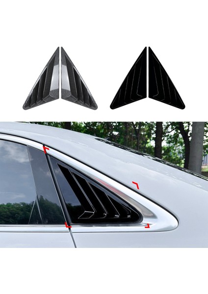 Araba Arka Cam Panjur Kapağı Trim Pencere Panjuru Yan Havalandırma Trimi Audi A3 8y Sedan 2021-2024 Parlak Siyah (Yurt Dışından) modelleri