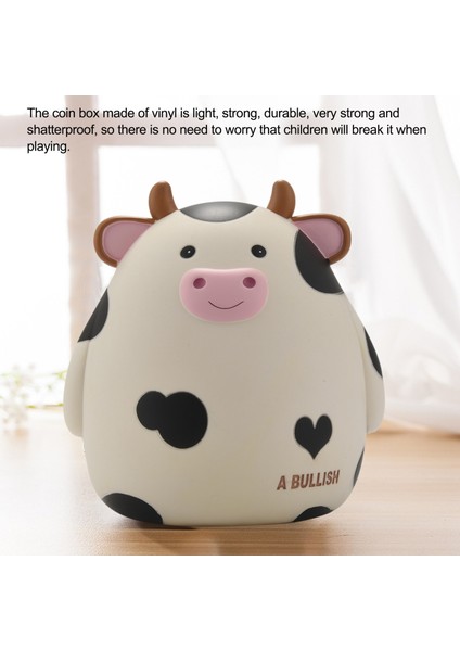 Sevimli Karikatür Inek Kuma Para Kutusu Büyük Tasarruf Kutusu Çocuk Hediyeler Para Kutusu Ev Dekor-Beyaz (Yurt Dışından) modelleri