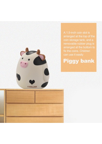 Sevimli Karikatür Inek Kuma Para Kutusu Büyük Tasarruf Kutusu Çocuk Hediyeler Para Kutusu Ev Dekor-Beyaz (Yurt Dışından) fırsatları