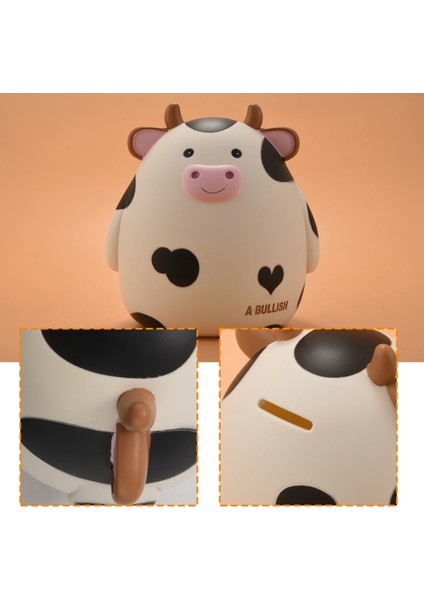 Sevimli Karikatür Inek Kuma Para Kutusu Büyük Tasarruf Kutusu Çocuk Hediyeler Para Kutusu Ev Dekor-Beyaz (Yurt Dışından) indirimleri