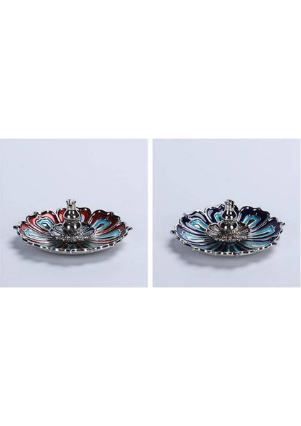 2 Adet Alaşım Tek Katmanlı Lotus Tütsü Brülör Tütsü Brülör Raf Çubuk Çerçeve Kurulu Ev Dekorasyon Mavi (Yurt Dışından) modelleri