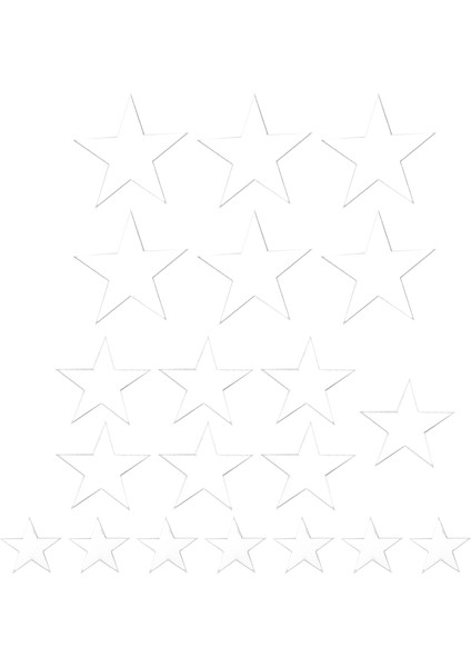 3D Etiket, 20 x Yıldız Sanat Ayna Duvar Sticker Yüzey Çıkartması Ev Odası Dıy Sanat Dekor (Gümüş) (Yurt Dışından)